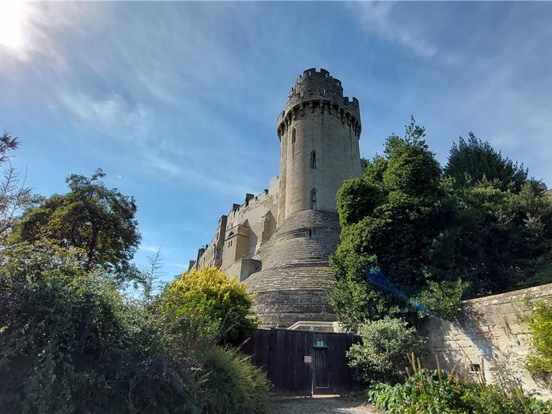 The view of Caesars Tower in Warwick Castle